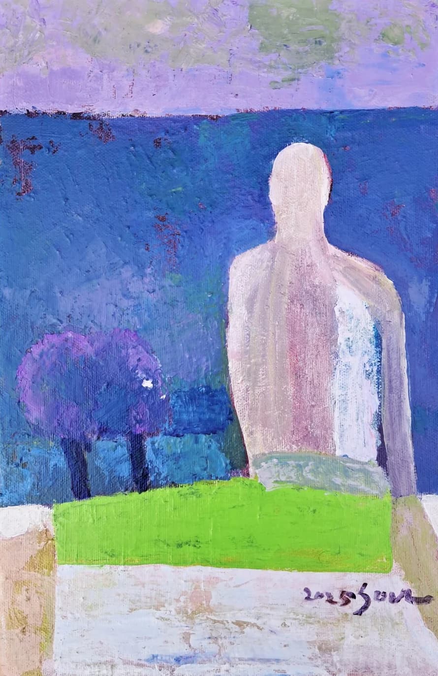 해변에서 — Acrylic on canvas