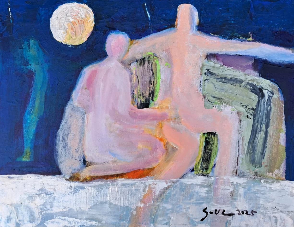 바람과 달의 노래 — Acrylic on canvas
